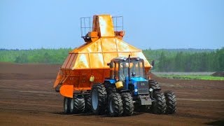 Peat harvesting  ОАО «ТБЗ Усяж» 60 лет  HD  1080p [upl. by Kaasi]