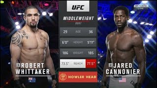 ROBERT WHITTAKER VS JARED CANNONIER FULL FIGHT UFC 254  UFC 4 PS4 [upl. by Emerson]