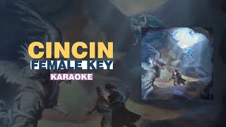 Hindia  Cincin Karaoke FEMALE KEY [upl. by Nilhsa515]