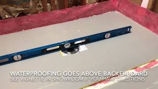 How to install solid stone shower base made in Denver Colorado [upl. by Clayborn]