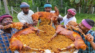 INSIDE MUTTON BIRYANI  Full Goat Mutton Cooking with Stuffed Biryani  Mutton Inside Biryani Recipe [upl. by Nilo]