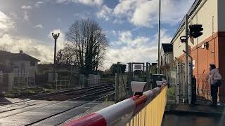 New Upgrade Egham Station Level Crossing Surrey Saturday 09122023 [upl. by Kroy]