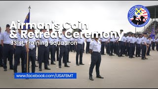 331st Training Squadron Airmans Coin and Retreat Ceremony  October 11 2023 [upl. by Wolsniw]