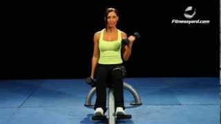 Biceps Exercises  Seated Dumbbell Curls [upl. by Restivo]