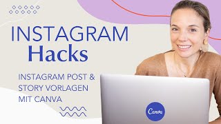 Instagram Posts amp Stories Vorlagen leicht erstellen mit Canva [upl. by Kinom]