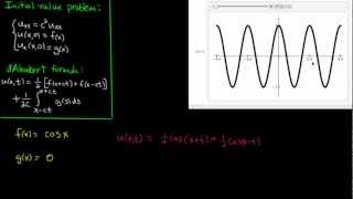 PDE 11  Wave equation dAlembert examples [upl. by Serene23]