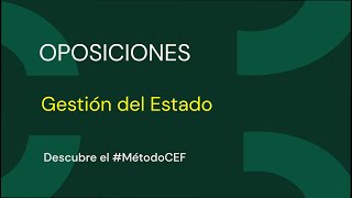 Entrevista CEF Oposiciones  Gestión del Estado [upl. by Reinhart]