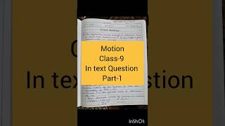 Motion  Class9  Intext Questions  Part1  NCERT  Science  Chapter8  Ytshorts [upl. by Jc82]