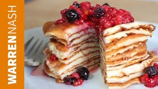 Protein Pancakes Recipe with Protein Powder  In 60 seconds  Recipe by Warren Nash [upl. by Oirasor]