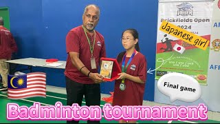 Japanese girls badminton tournament in Malaysia Final match [upl. by Flight]