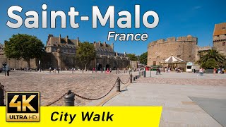 SaintMalo France  Walking Tour 4K UHD amp 60 fps [upl. by Strenta]