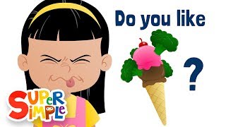 Do You Like Broccoli Ice Cream  Food Song for Kids  Super Simple Songs [upl. by Aihsekram]