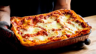 ItalianAmerican Lasagna with Meat Sauce and Ricotta [upl. by Bores]