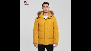 2020 Men Winter Parka Thick Cotton Coat Hooded Jacket Parka Real Raccoon Fur Alaska Parkas Men [upl. by Groveman]