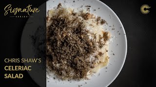 Chris Shaws Celeriac Salad with Hazelnuts Truffle amp Berkswell Cheese [upl. by Saixela]