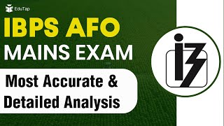 Most Accurate and Detailed Analysis of AFO Mains Examination  2022  IBPS AFO Mains 2022 Answer Key [upl. by Zippora675]