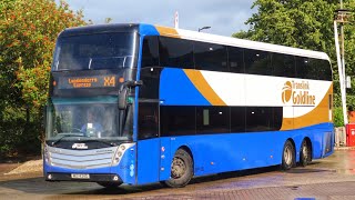 A Ride On Translink Goldline Double Decker Scania Caetano 2040 on route X4 towards Busaras [upl. by Aslin89]