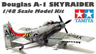 TAMIYA A1H SKYRAIDER  148 SCALE MODEL AIRCRAFT [upl. by Alverta]