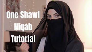 Niqab Tutorial Using One Shawl Only [upl. by Elroy]