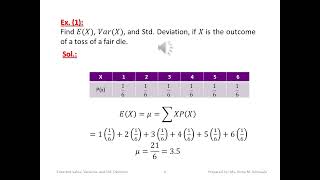 Expected value variance and std deviation [upl. by Pish660]