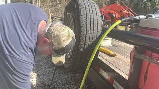 71 Kubota MX6000 Changing Tires [upl. by Ioab427]