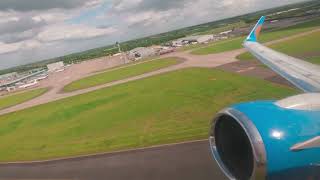 Jet 2 737800 Take off AMAZING Thrust Reduction Sound STANSTED [upl. by Neddie802]