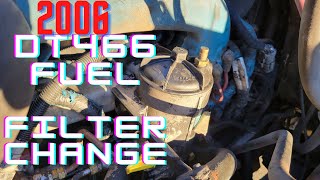 2006 DT466 Fuel Filter Change [upl. by Correy528]