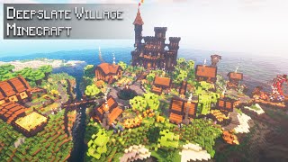 Medieval Blackstone Castle  Village  Minecraft Timelapse [upl. by Joya]