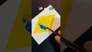 USA and Brazil flag drawing 🇺🇸🇧🇷  art flag [upl. by Sucrad]