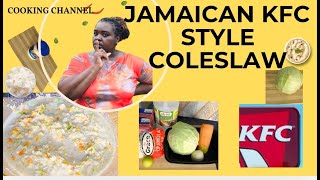 HOW TO MAKE COLESLAW  JAMAICAN KFCSTYLE COLESLAW  HOMEMADE COLESLAW RECIPE [upl. by Ofloda]