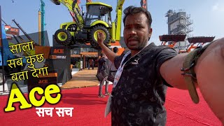 Ace all backhoe loader full review in Hindi at Bangalore Excon 2023 [upl. by Nnylyam]