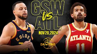 Golden State Warriors vs Atlanta Hawks Full Game Highlights  Nov 20 2024  FreeDawkins [upl. by Amadeo]