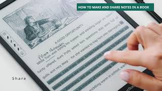 PocketBook InkPad X Pro how to make and share notes in a book [upl. by Anyaj763]