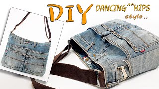 diy청바지 리폼리폼가방만들기denim tote bag tutorialtote bag sewing tutorialdiy jeans bag hand sewing청바지가방 [upl. by Enerak]