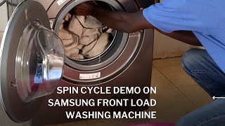 How to Use Spin Cycle on Samsung Ecobubble Front Load Washing Machine Demo [upl. by Almena797]