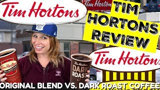 TIM HORTONS REVIEW Original Blend VS Dark Roast Coffee [upl. by Halvaard]