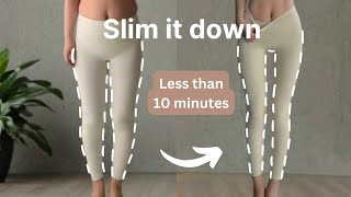 9Minute Slim Legs Workout for Busy People  No Equipment  Fat Burn amp Model Legs Transformation [upl. by Areyk]