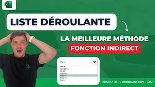 Comment créer une liste déroulante sur Excel  Découvrez la meilleure méthode avec INDIRECT [upl. by Tennaj]