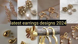 Latest earrings designs 2024  elegant and beautiful earrings designs rabiskitchen7534 [upl. by Nassah839]