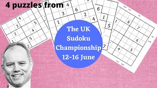 4 UK Sudoku Championship puzzles [upl. by Eidroj787]