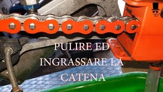 Pulire ed Ingrassare la catena della moto Metodo pratico [upl. by Nyahs515]