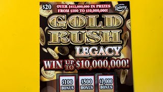 GOLD RUSH LEGACY SCRATCH OFF WIN FROM THE FLORIDA LOTTERY [upl. by Nahtnaoj]