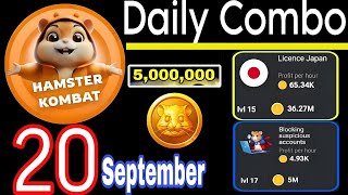 Unlock 5 Million Coins in Hamster Kombat  Find the Daily Combo 20th September 2024 [upl. by Rebmit]