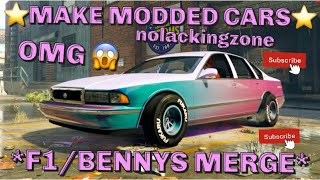 OMG GTA 5 ONLINE F1BENNYS MERGE GLITCH CAR TO CAR PUT BENNYS WHEELS ON ANY CARS [upl. by Suolhcin]