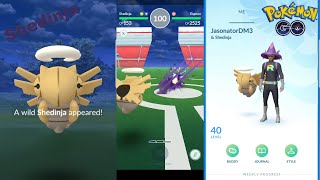 Pokemon Go Catching Shedinja amp Gym Battle With Shedinja [upl. by Shina784]