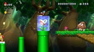 New Super Mario Bros U  Miracles on Ice in Jungle of the Giants [upl. by Ogait996]