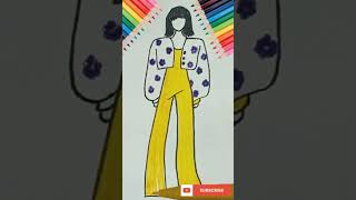 Did you like yellow dress  satisfyingcreativeart aesthetic astheticart artstyle 5minutecrafts [upl. by Yelnik391]