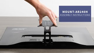 MOUNTAR240H VESA Adapter for Compatible Acer and Viewsonic Monitors Assembly by VIVO [upl. by Currie]