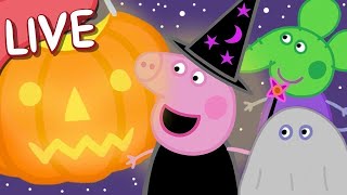 Peppa Pig Full Episodes 🔴 LIVE Spooky Halloween Episodes STREAMING NOW 🎃 Kids Videos 💕 [upl. by Anetta]