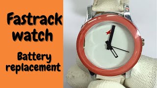 Fastrack watch battery replacement shorts [upl. by Bernardi]